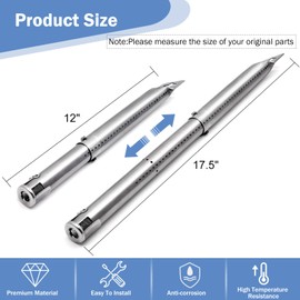 Criditpid Adjustable Stainless Steel Pipe Burner Tube Replacement for Perfect Flame, Master Forge, Uniflame and Other Model Grills, Extends from 12" to 17 1/2" Long, Tube Dia. 1", 3 Pack