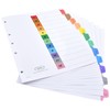 Wilson Jones P1348 Separadores de Carpeta Numerados, colores Brillantes, 12