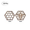 10 Pcs Wooden Bee Coaster Hollow Hex Cup Cushion Honeycomb