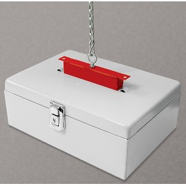 Master Magnetics LM-100BC Magnet Catch, Industrial Type with Mounting Holes Powder Coated Red, 6" Length, 0.75" Width, 1.062" Height, 100 Pounds