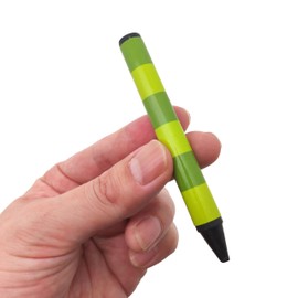 ASVP Shop Striped Jumbo Black Crayons - For Your Steve Josh Handy Dandy Notebooks (Green Striped - Pack of 8)