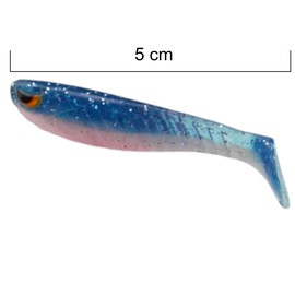 SEABUZZ Rubber Fish Fishing Lure Set 5 Pieces x 50 mm - Rubber Bait for Catfish and Zander & Pike - Trout & Perch Artificial Bait - Predator Fish Fishing Set - Fresh and Saltwater Fishing Equipment