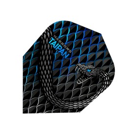 Harrows Taipan | 100 Micron Dart Flights, 1 Set of 3 Flights, Standard No. 6, Aqua Blue