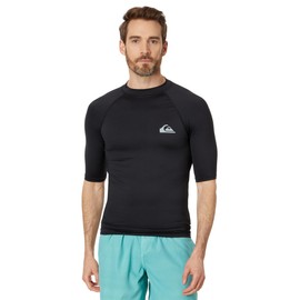 Quiksilver Men's Everyday Upf50 Short Sleeve Surf Tee Rash Guard, Black.