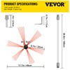 VEVOR Chimney Sweep Kit 20FT Length, Chimney Brush Kit with