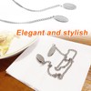 4 Pcs Metal Napkin Fixing Clip Chains (18.9 inch), Elegant