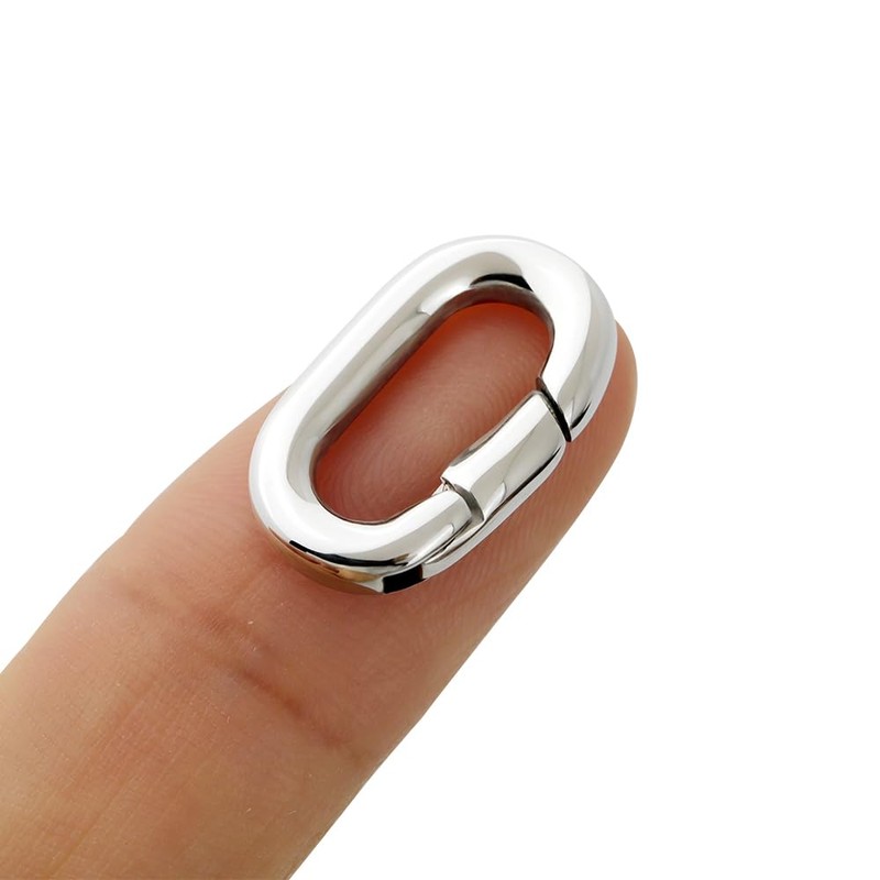 1pc Metal Spring Key Ring,Spring Snap Hooks Clip,Keyring Buckle,Oval Ring