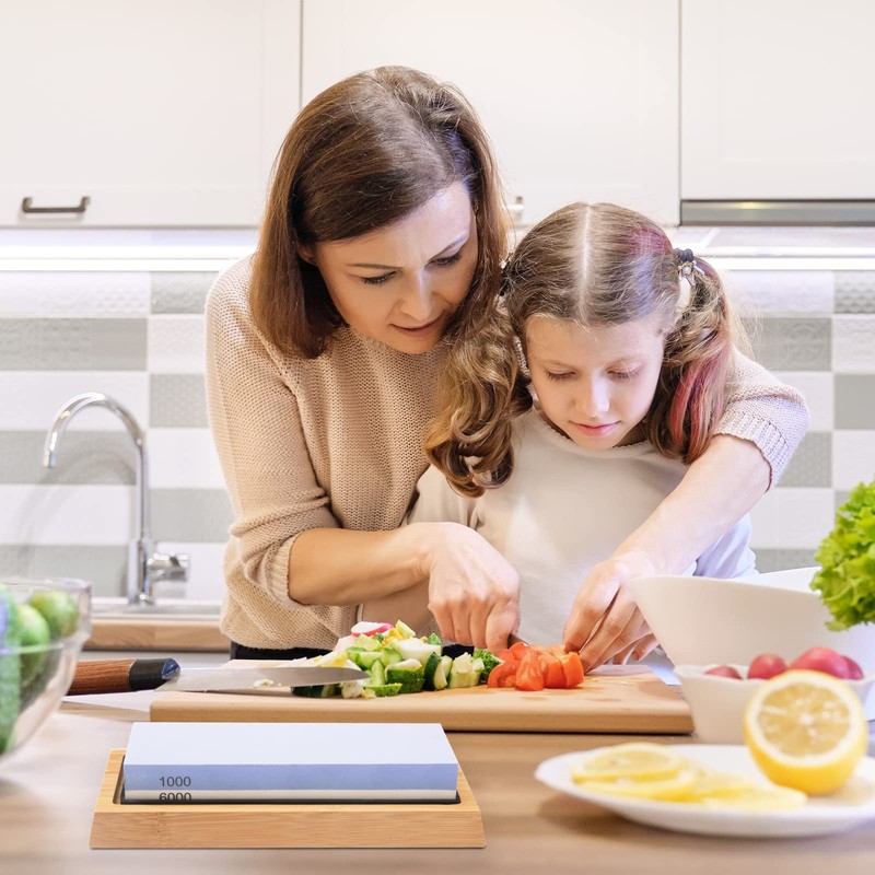 Whetstone Knife Sharpening Stone Kit - Double Sided Whetstone Knife