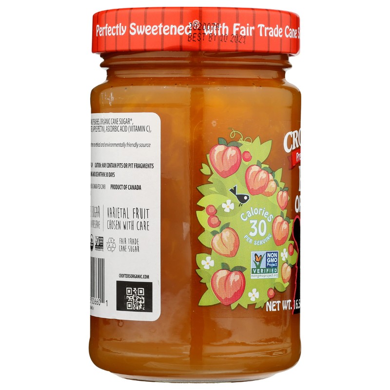Crofters Peach Organic Premium Spread, 16.5 Oz