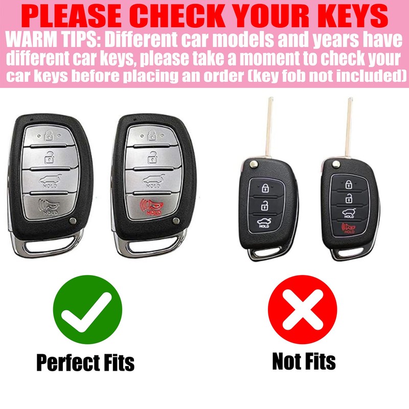 YIKECASE Key Fob Cover with Diamond Keychain Car Key Holder