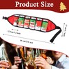 Weewooday 6 Packs Christmas Themed Beer bandolier Belt Xmas Adjustable