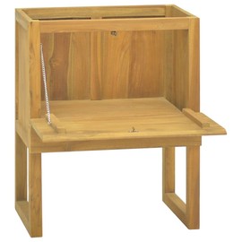 Benicabaly Bathroom Cabinet Solid Teak Wood Natural Finish Ample Storage 23.6"x15.7"x29.5"