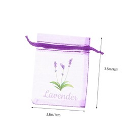 GLEAVI 20pcs Lavender Sachet Bags Empty Organza Drawstring Bags for Dried Flowers Secure Storage for Jewelry Spices Deep Purple Color for Stylish Home Decor