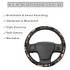 SEANATIVE Deer American Flag Car Steering Wheel Cover for Women