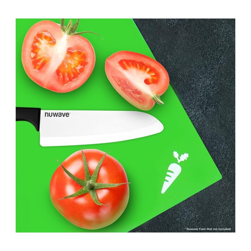 Nuwave 4-piece White Ceramic Set – Includes 3” Paring Knife,