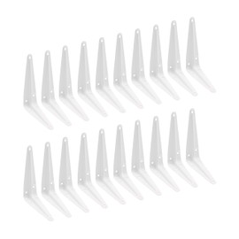EAI London Shelf Brackets | White 125x75mm / 5x4 Inch Shelving Support Bracket | Pack of 20