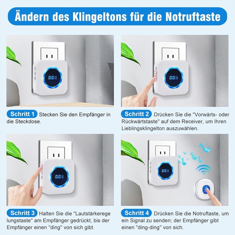 Daytech Emergency Button for Seniors, Home Emergency Call for Elderly