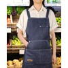 Small snail Blue Denim Apron Unisex Painting Apron for Men
