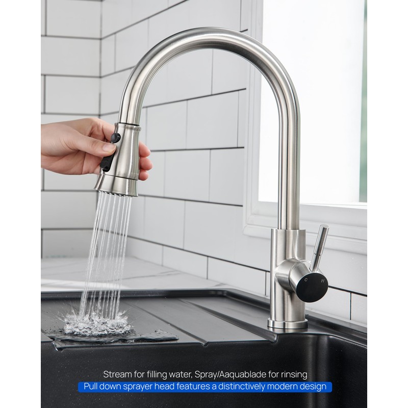 J-HVA Kitchen Faucet Sprayer Head Replacement with 15 Adapters (UPDATED)