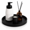 Rayakt 18cm Black Round Tray Decorative for Home Office