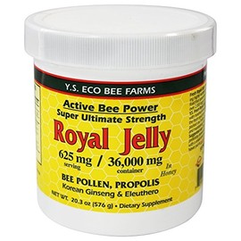 Fresh Royal Jelly + Bee Pollen, Propolis, Ginseng, Honey Mix - 36,000mg Y.S. Org 20.3 oz