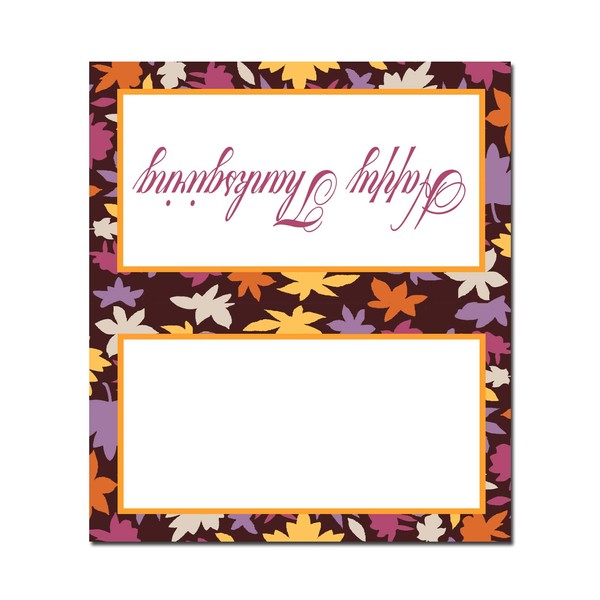 Stonehouse Collection Thanksgiving Table Tent Place Cards - 25 Thankgiving Turkey Guest Seating Name Cards - Table Tents - Placecards (Turkey)