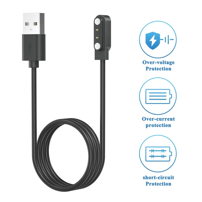 Mugust Gloryfit Smart Watch Charger, 4mm Magnetic USB Charging Cable