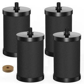 Alexapure 2387 Pro Water Filter Replacement, 3-Stage Filtration Reduces Chlorine & Sediment, Up to 5000 Gallons Long Lasting, Fits Pure Well Water Filter System, Upgraded Version, Black (4 Pack)