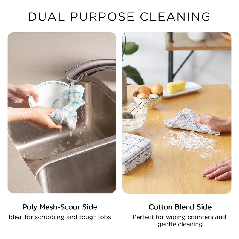 DII Scrubber Dishcloths Collection - Juego de Trapos para Ventana,