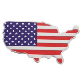 Mikinona USA Flag Metal Decal for Cars Suvs Trucks Durable Aluminum Alloy Sticker Easy Installation Multiple Color Options for Exterior Decoration