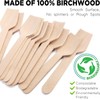 100 Pack Wooden Spoon, Disposable Spoons, Biodegradable and Compostable Wooden
