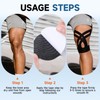 PreCut Kinesiology Tape for Knees, 15PCS Black Extra Adhesive Athletic