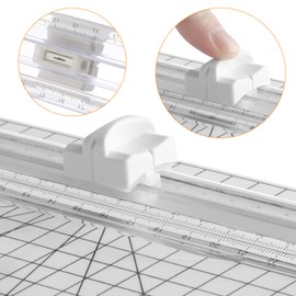 Firbon 5 Pieces White Replacement Blade with Automatic Security Safeguard Design for A4 Paper Cutter Paper Trimmers