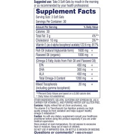 TheraTears Eye Nutrition 1200mg Omega 3 Supplement for Dry Eyes 90 Softgels