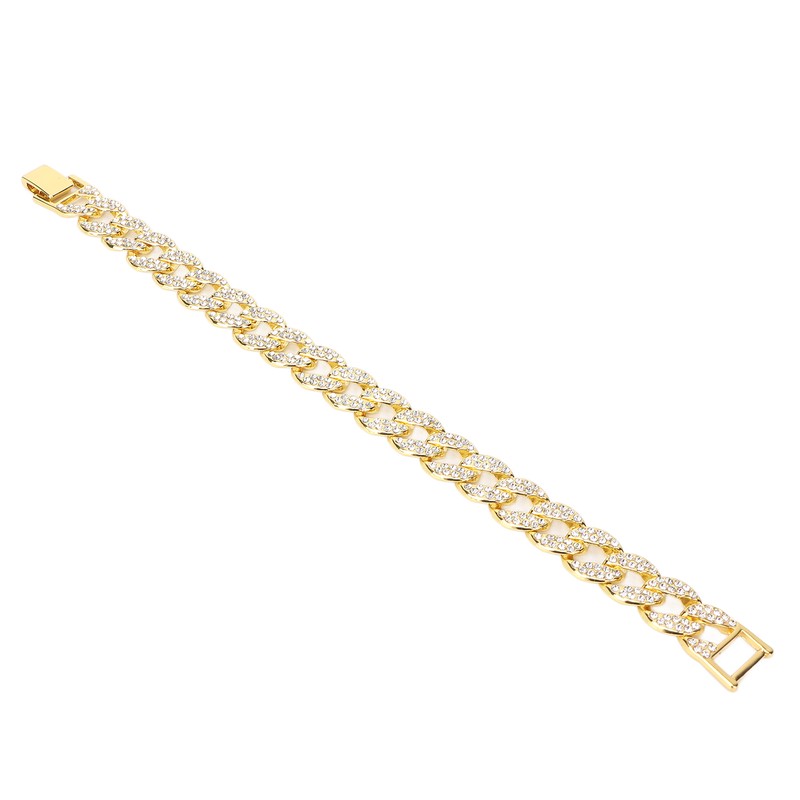 Cuban Bracelet Cuban Boutique Rhinestone Jewelry Hip Hop Couple Bracelet
