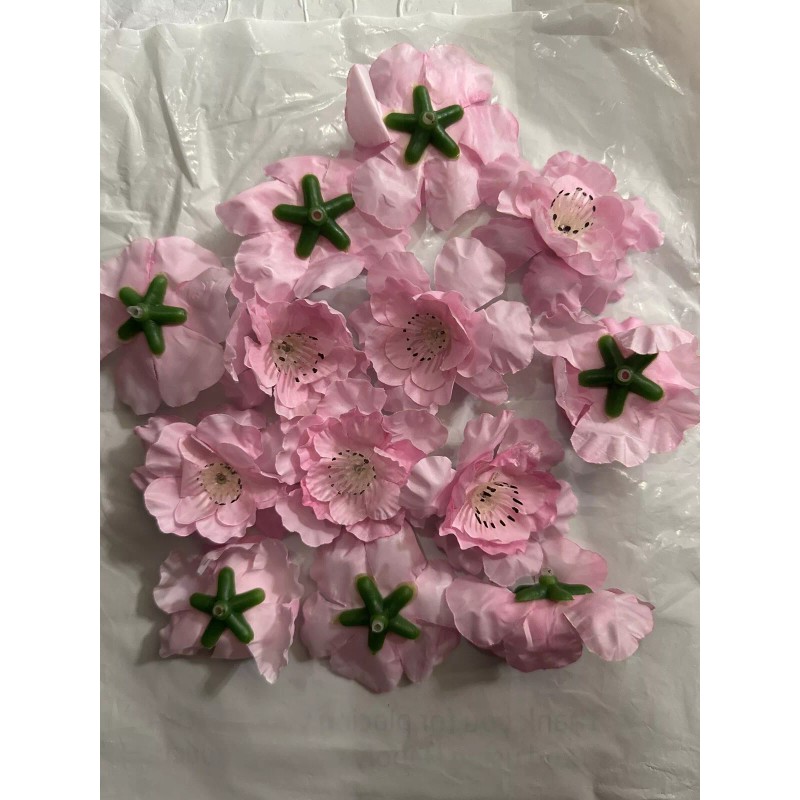 100 HOA DAO TET Cherry Blossom Red/Pink Plastic Flowers