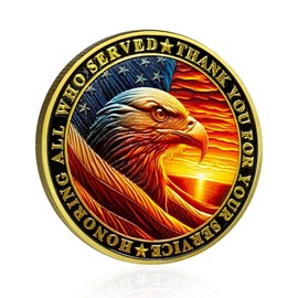YGLLSSY 82Pcs Veteran Military Challenge Coin Rainbow Eagle U.S.Flag Collectible Coin Thank You for Your Service Coins Army Appreciation Gifts for Veteran