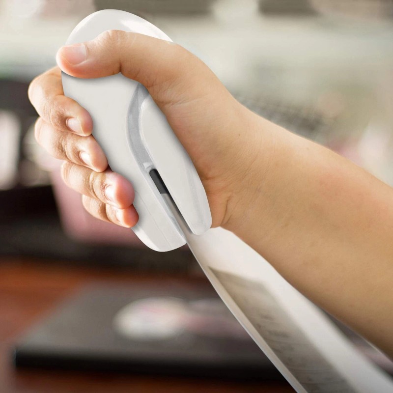 PLUS() Plus Paper Clinch Compact Staple Free Staple Ivory White