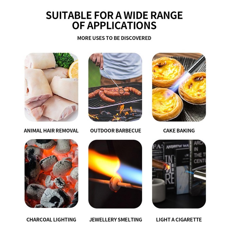 Cooking Torch LAIWEI 8015 Multi-purpose Kitchen Lighter，Adjustable Flame for Creme