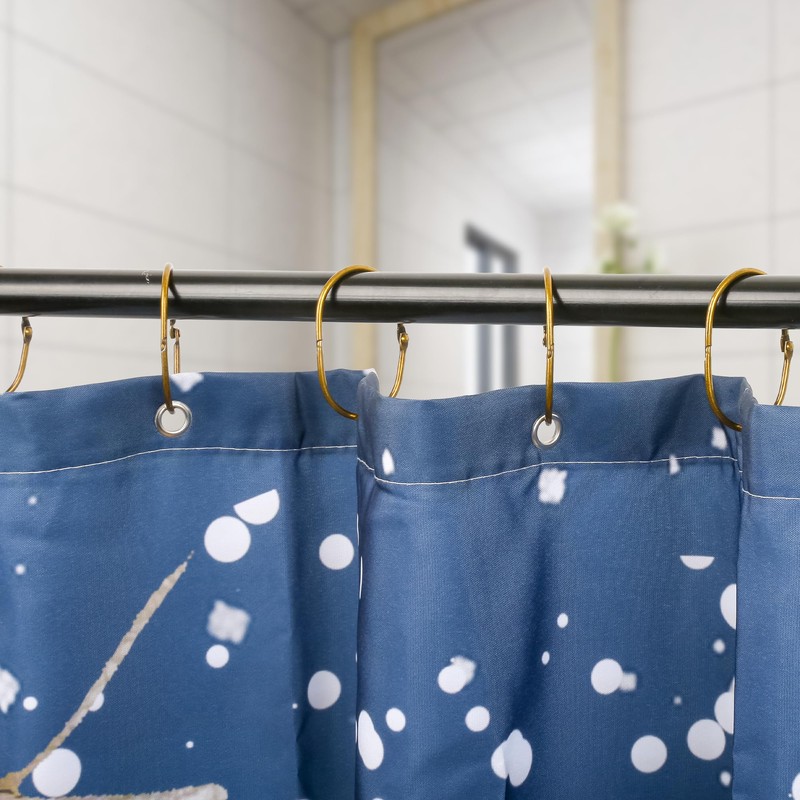 Mafegu 30Pcs Shower Curtain Hooks,Metal Oval Shower Curtain Hooks Roman