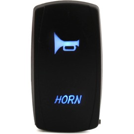 TOHUBE Waterproof Car Momentary Horn Switch Toggle Switch ON Off SPST 5 Pin 20A 12/24VDC Blue LED Light