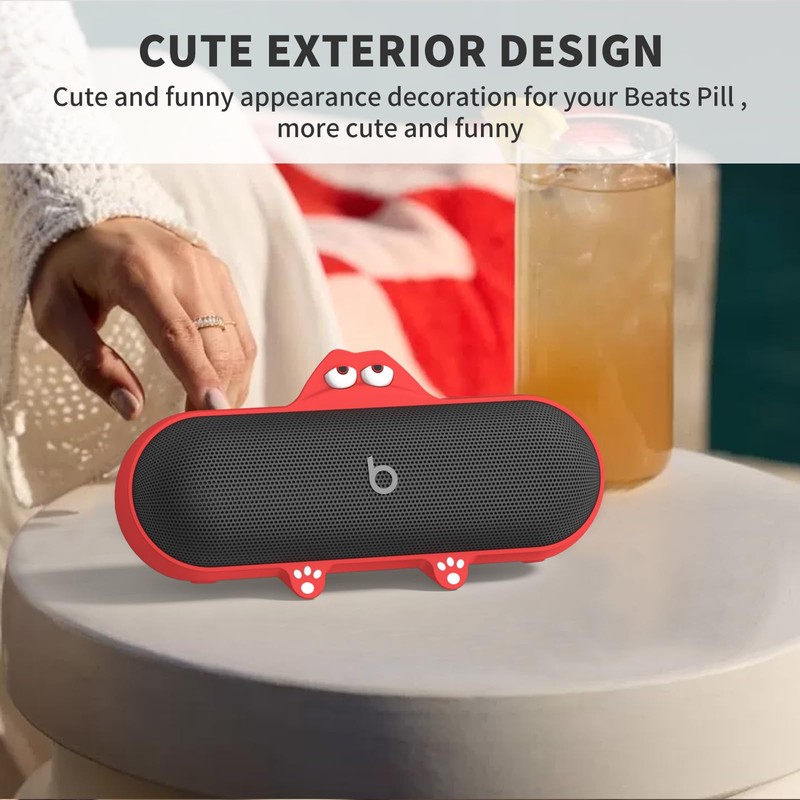 Silicone Kawaii Cute Case for Beats Pill Wireless Bluetooth Speaker,