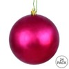Vickerman 2.4" Christmas Ornament Ball, Berry Red Shiny Finish, Shatterproof