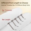 limerencia 16G/18G Hypoallergenic Internal Threaded Titanium Bar Post Replacement,Flat Back