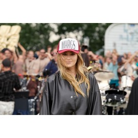 Funky Junque Foam Trucker Party Hat - Margs - Burgundy/White