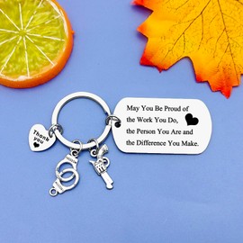 Jielahua Police Keyring Gifts for Men Police Officer Gifts Police Academy Graduation Gifts Police Key ring Police Officer Appreciation Gifts Policeman Boyfriend Husband Christmas Birthday Gift