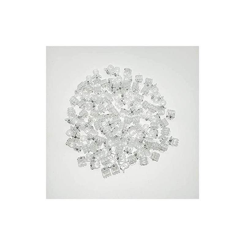 100pcs 1cm clear Mini Hair Claw Clips Plastic Claws Pins