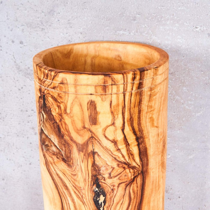 Utensil Holder Olive Wood Approx. Height 16 cm Cutlery Holder