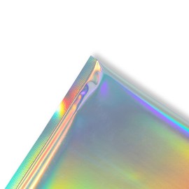 QQ Studio Pack of 100 Holographic Poly Envelope Shipping Mailer with Self Adhesive (4" x 6")
