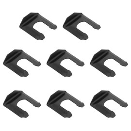 SG Store 8PCS Metal Brake Line Clips U Shaped Parking Hose Retaining Clip Flex Hose Line Clips Replacement for Trucks Cars Vehicles Black